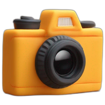 Plasticine slr film camera emoji