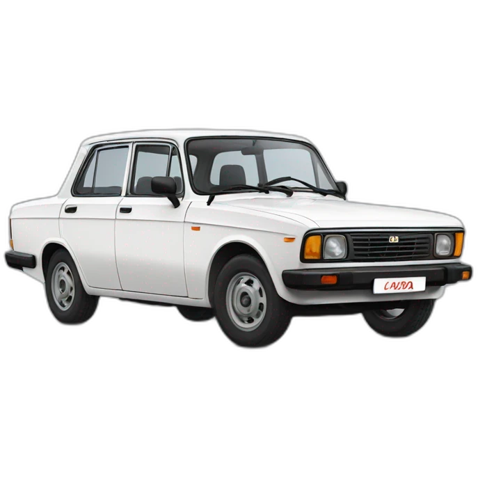 White lada 2106 ussr emoji