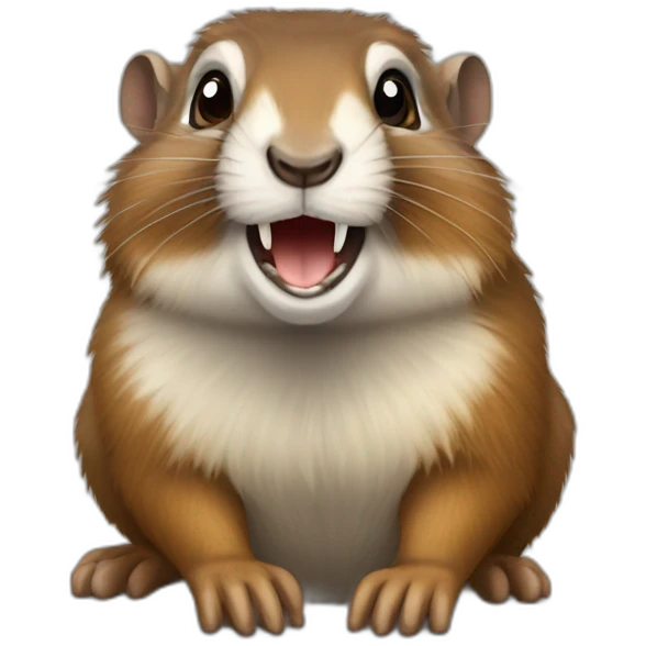 Marmotte avec un rat emoji