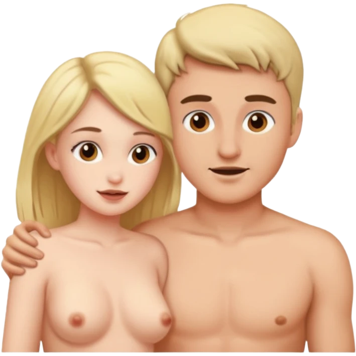 men and girl having sex . she is naked boobs. she is having sex emoji