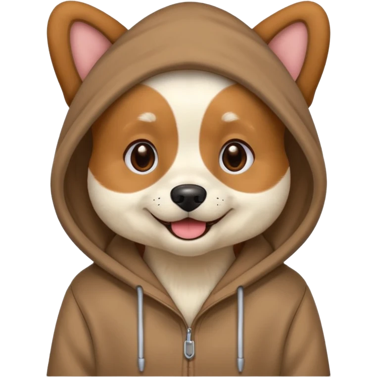 dog wearing a hoodie emoji