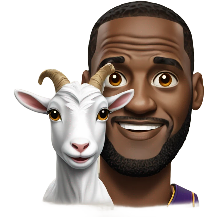 Lebron with goat emoji
