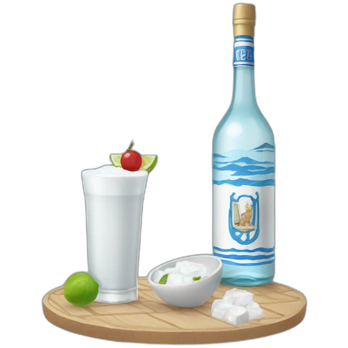 ouzo and greece emoji