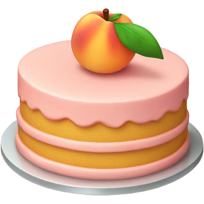 Cake peach emoji