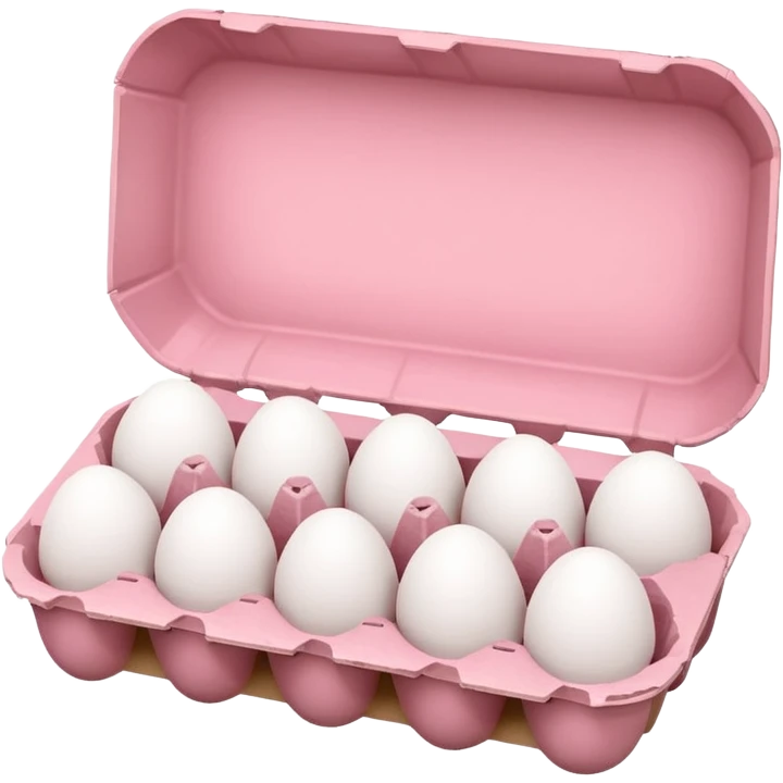 pink big egg carton emoji