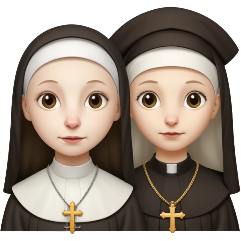 A female rat as a catholic nun and another rat as a catholic priest emoji