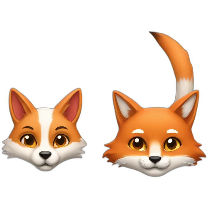 Fox and cat emoji