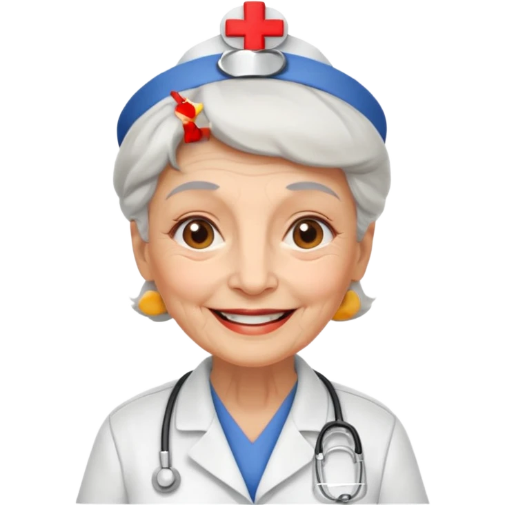 old woman nurse emoji