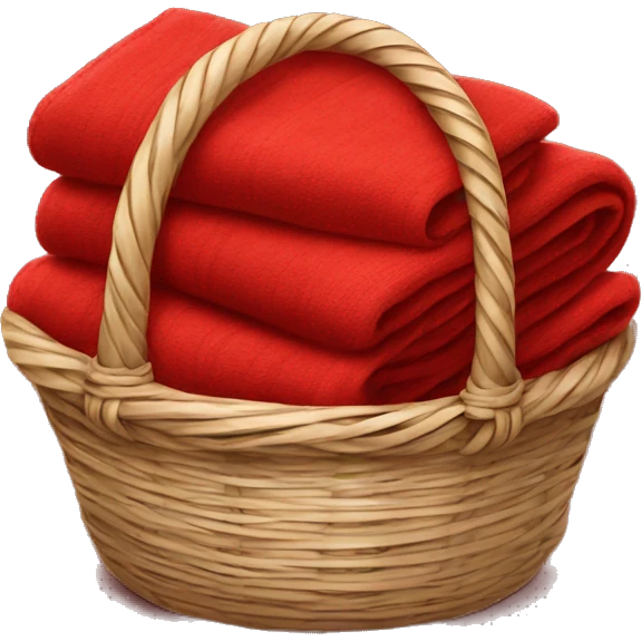 Basket of red blankets emoji