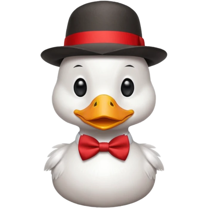 A cartoon very Italian duck emoji