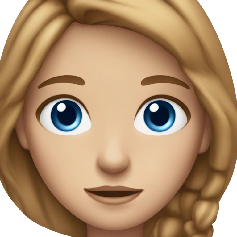 Light brown hair and blue eyed girl with freckles emoji