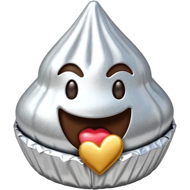 Glittery Hershey’s kiss  emoji