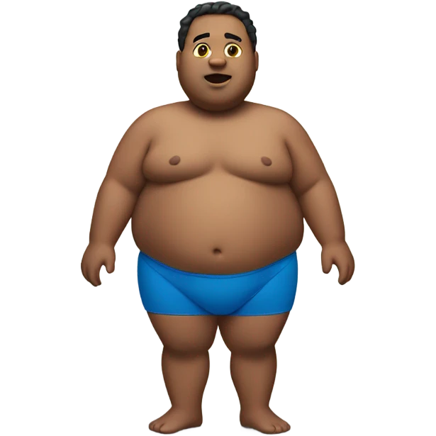 Fat boy wearing a speedo emoji