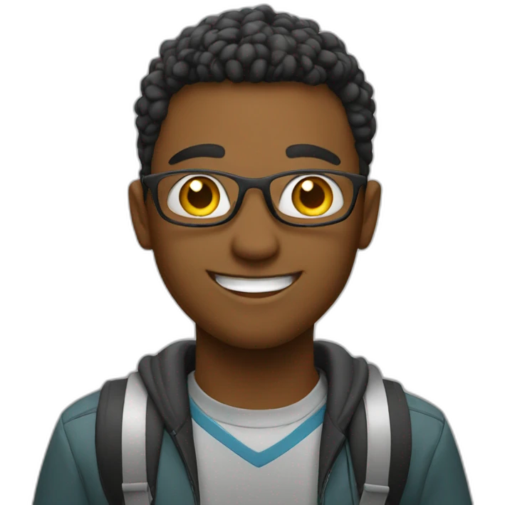 Smiling student emoji