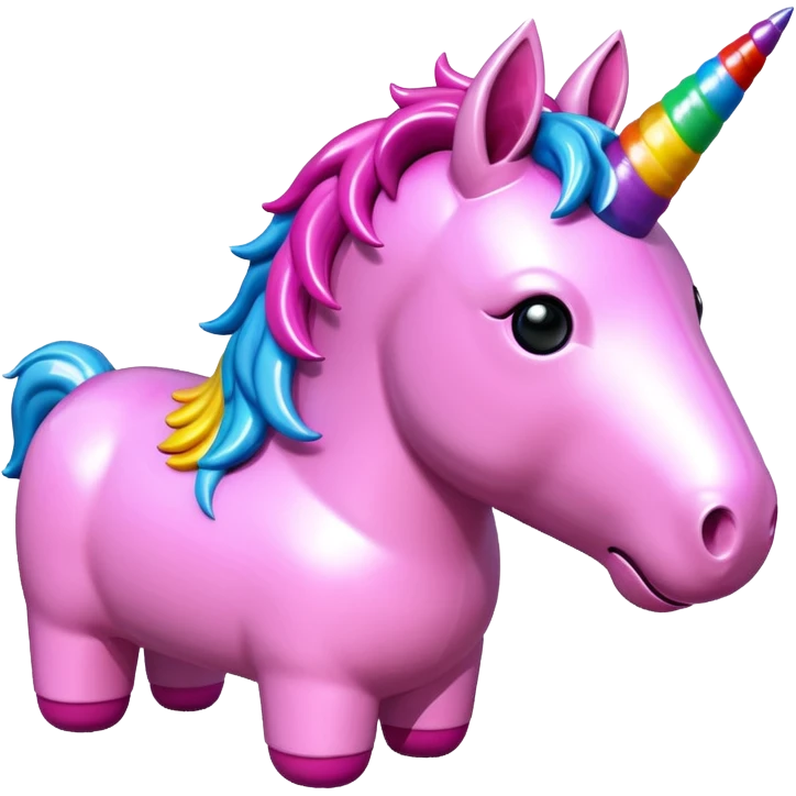   jeff koons style art pink meat  unicorn pinata  emoji