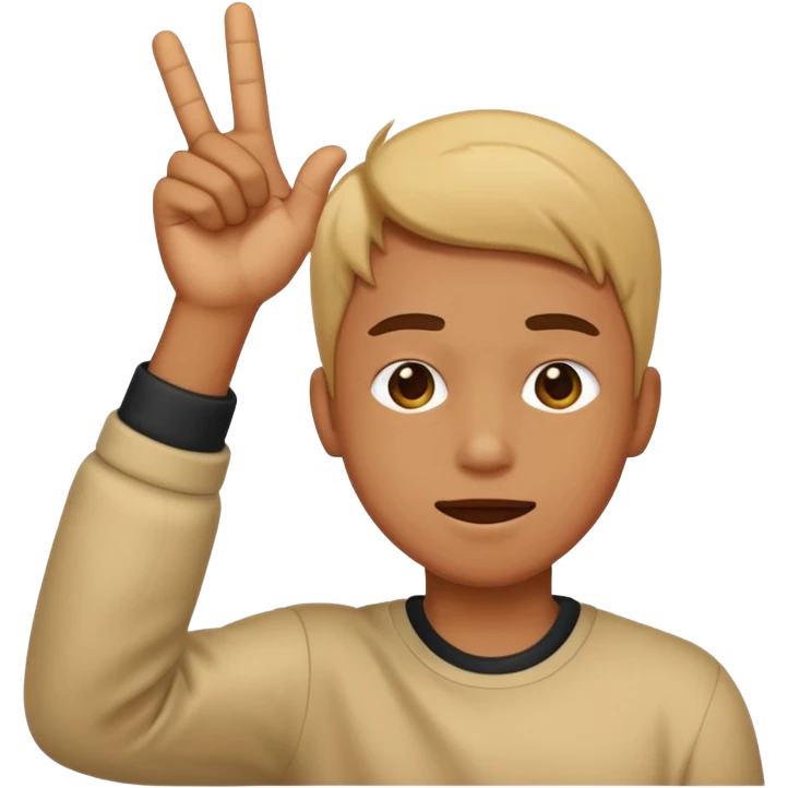 a person dabbing emoji