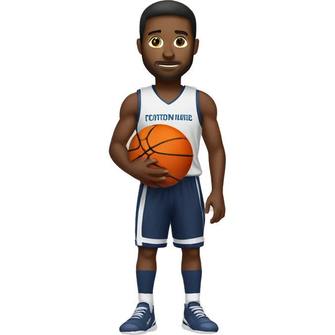 basketball player with football in hand emoji