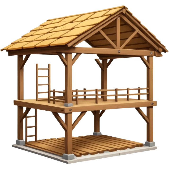 half-built building with exposed beams emoji style emoji
