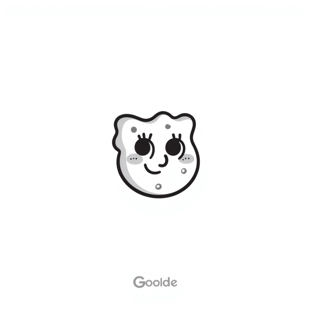 A happy hand-drawn sponge character with a big smile emoji