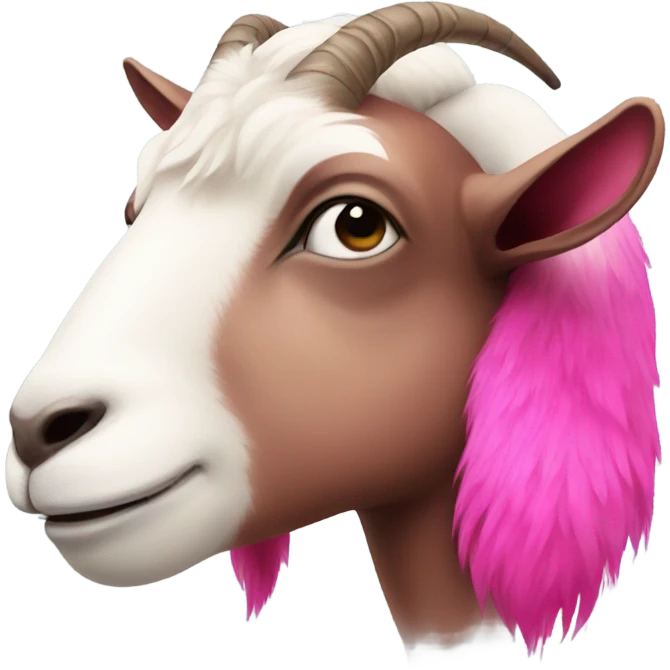 pink goat emoji