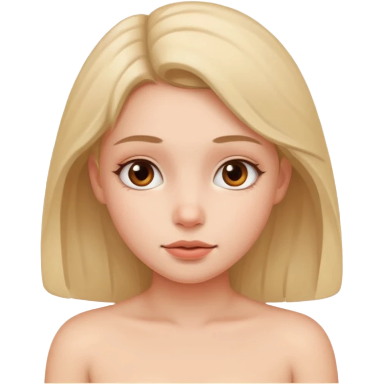 Girl with no clothes boobs emoji