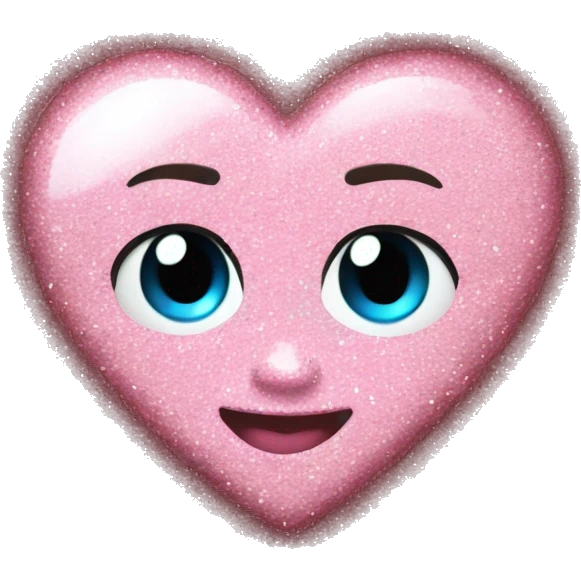 Baby pink glitter heart  emoji