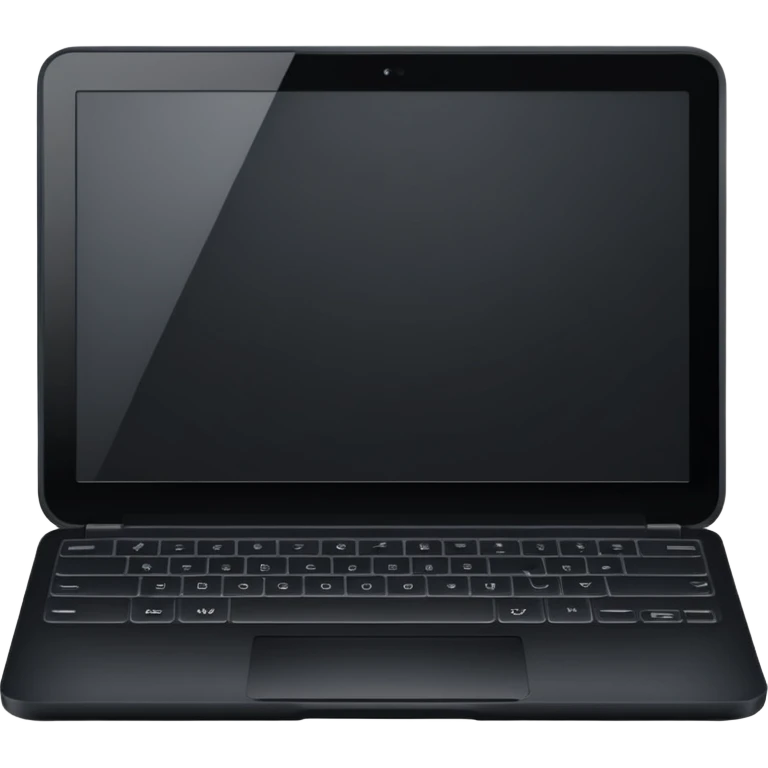 simple black laptop no visible keys emoji