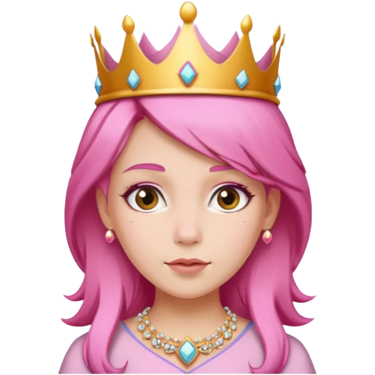 royal princess with pink hair emoji