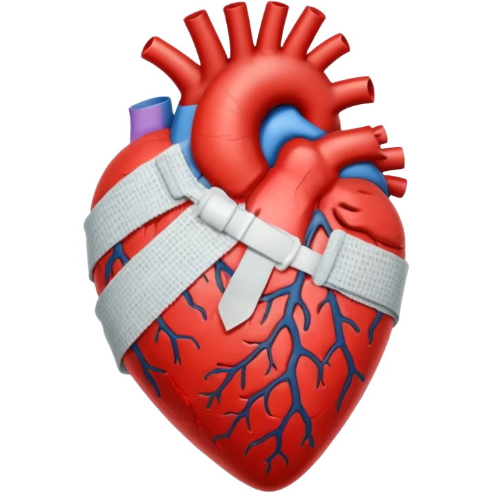 Anatomical heart with bandage  emoji