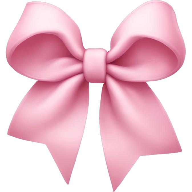 Light pink double loop bow  emoji