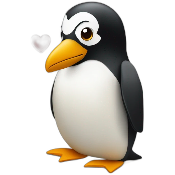 Pinuguin mit herz emoji