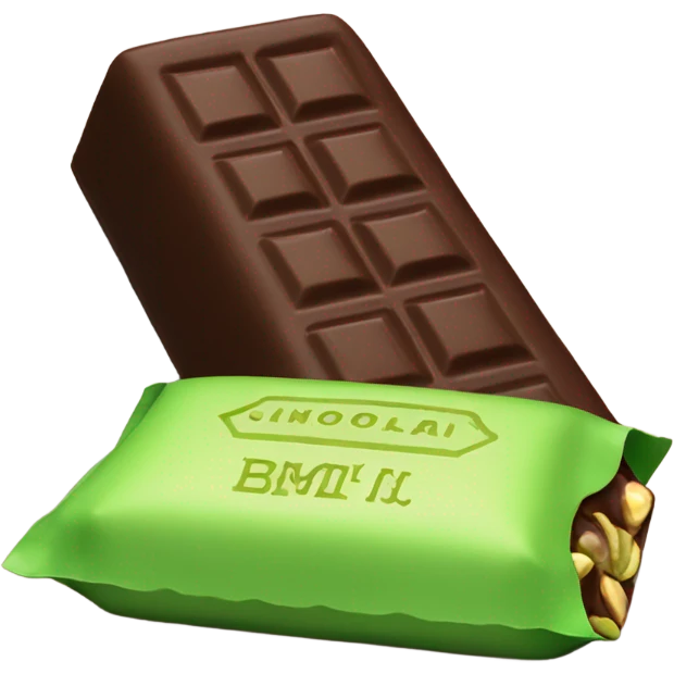 chocolate bar with pistachio filling emoji