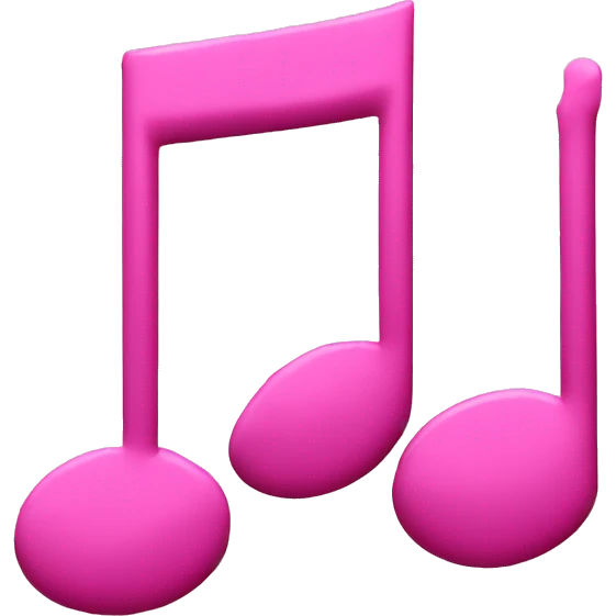 pink music notes emoji