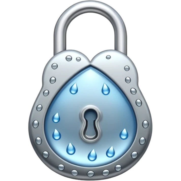 LOCK(WATERDROP SHAPED ）
 emoji