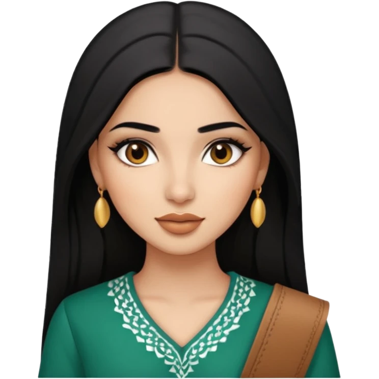 Une fille algérienne ou marocaine cheveux lisse trop belle vêtements stylés et des maquillages trop magnifique emoji