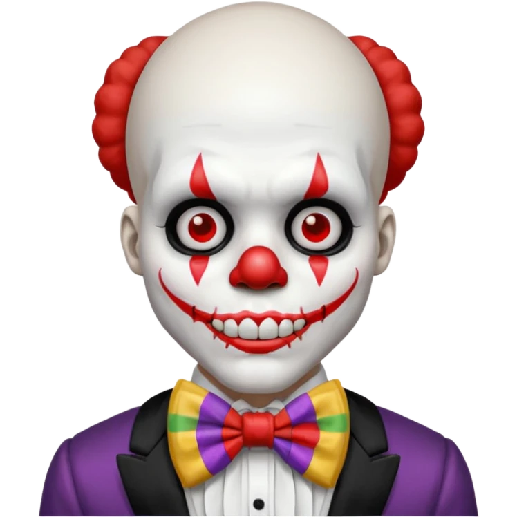skeleton clown with makeup emoji