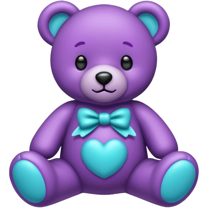 glitter purple and cian bear emoji