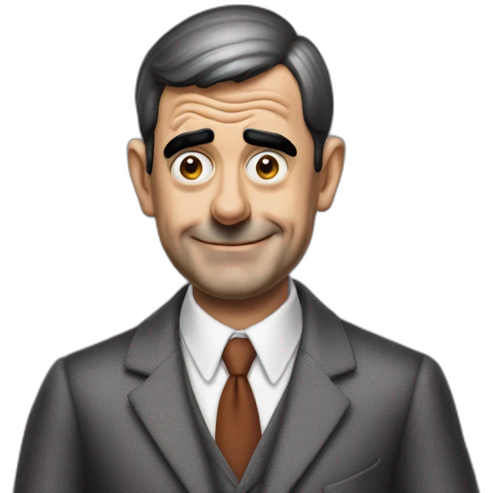 Mister bean wearing batman suit emoji