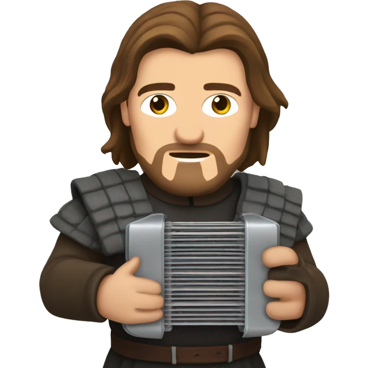 Eddard Stark holding a heating radiator in his hands emoji