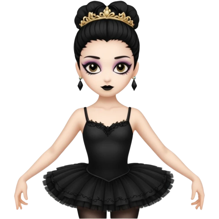 A pretty and beautiful gothic ballet emoji emoji