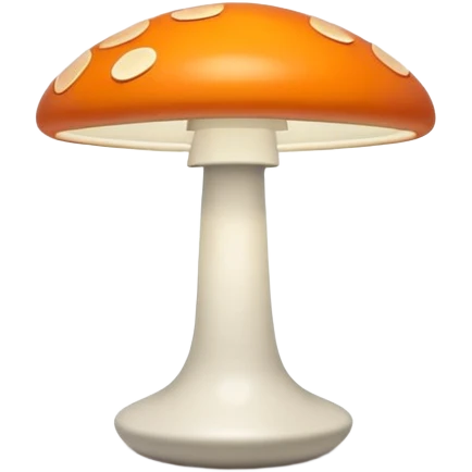 Orange mushroom lamp emoji