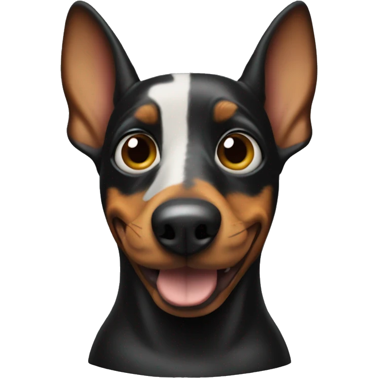 wiener dog with Batman mask emoji