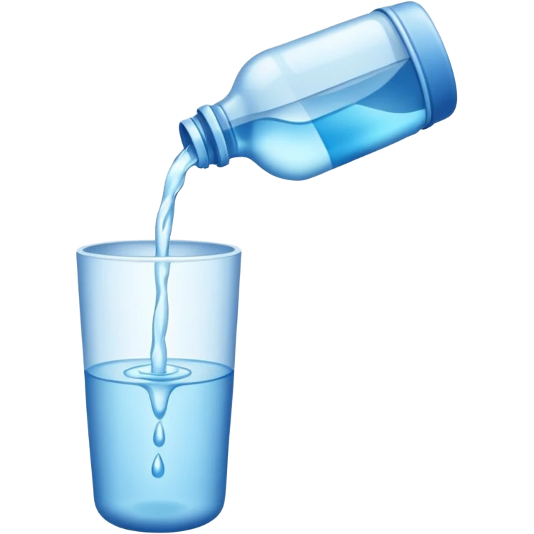 bottle of water being poured out emoji