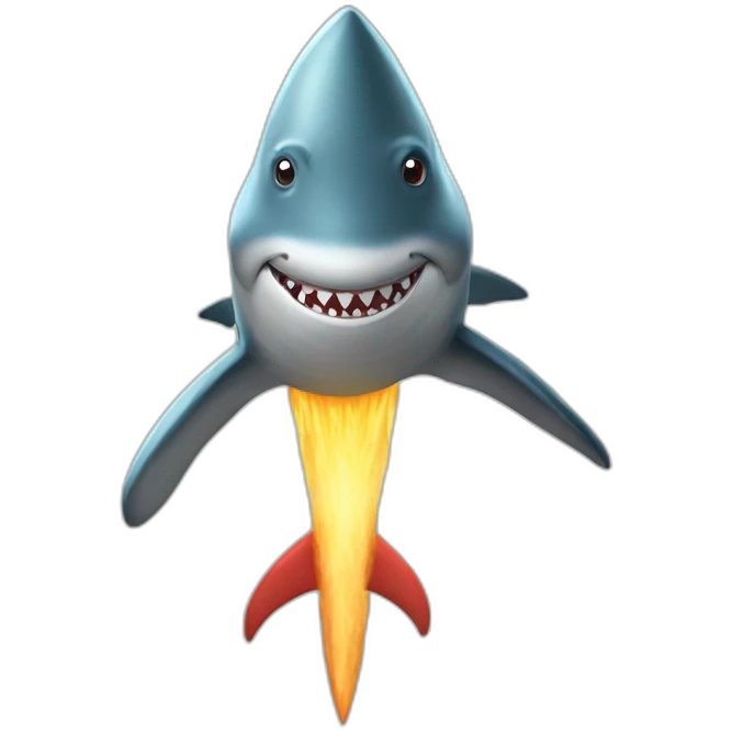 shark rocket emoji