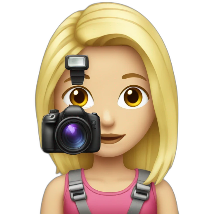 Blond girl Photographer emoji