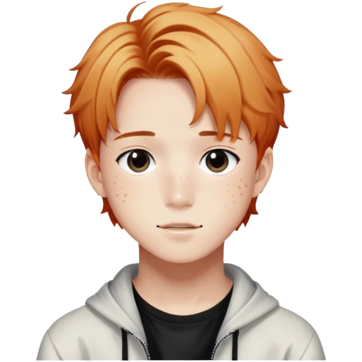 Felix from Stray Kids, K-pop idol with freckles emoji