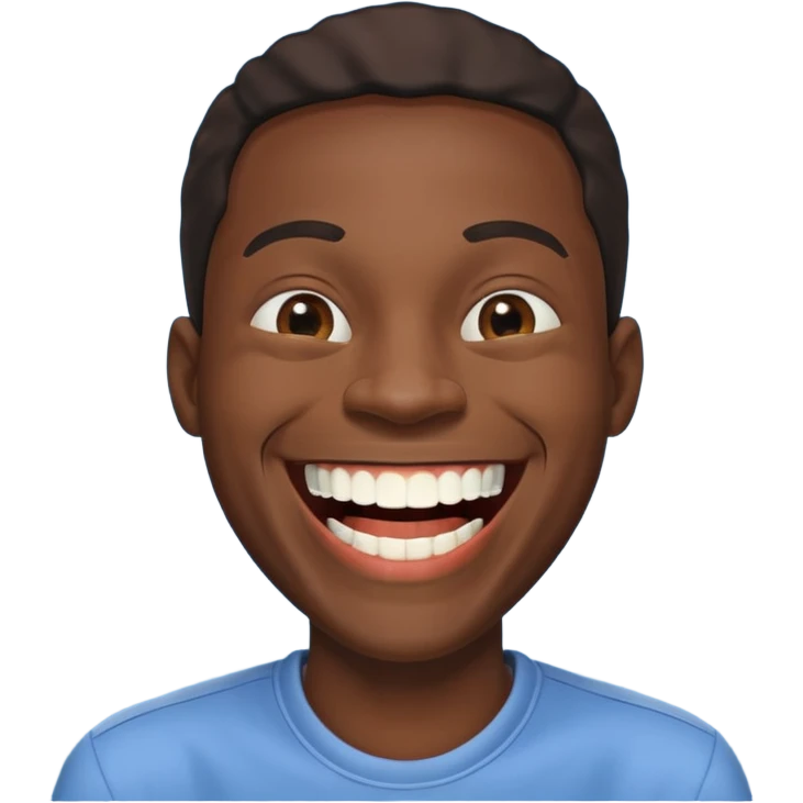 Black Man laughing emoji