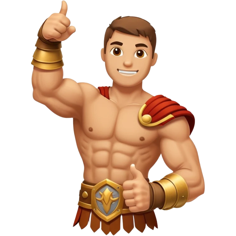 A Muscular Gladiator Arm only showing Thumbs up emoji