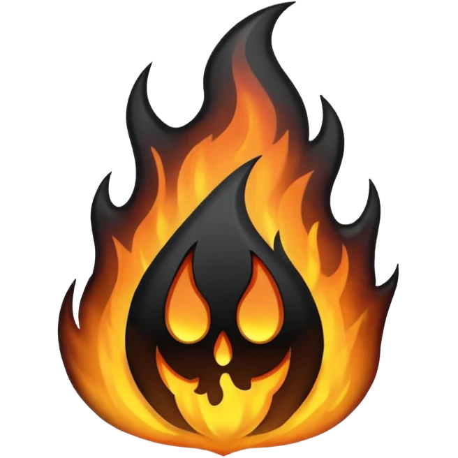 Всё пламя Чёрного цвета emoji