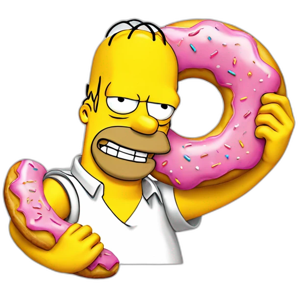 Homer simpson with donut emoji
